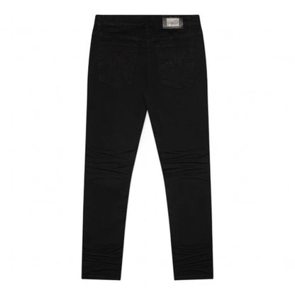 Premium Milano Milan Jet Black Slim Straight Jeans