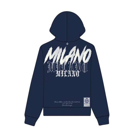 Premium Milano Slasher Navy Tech Hoodie