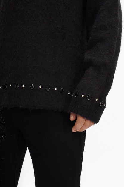 Valabasas Arranged Red Mohair Crewneck