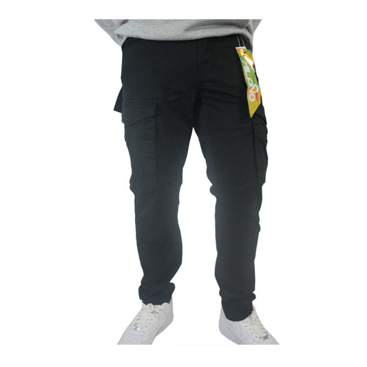 Premium Milano Cargo Black Pants
