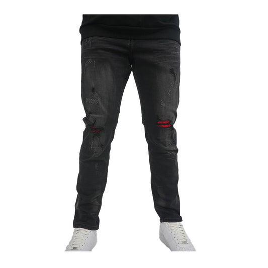 Premium Milano Black Red Jeans