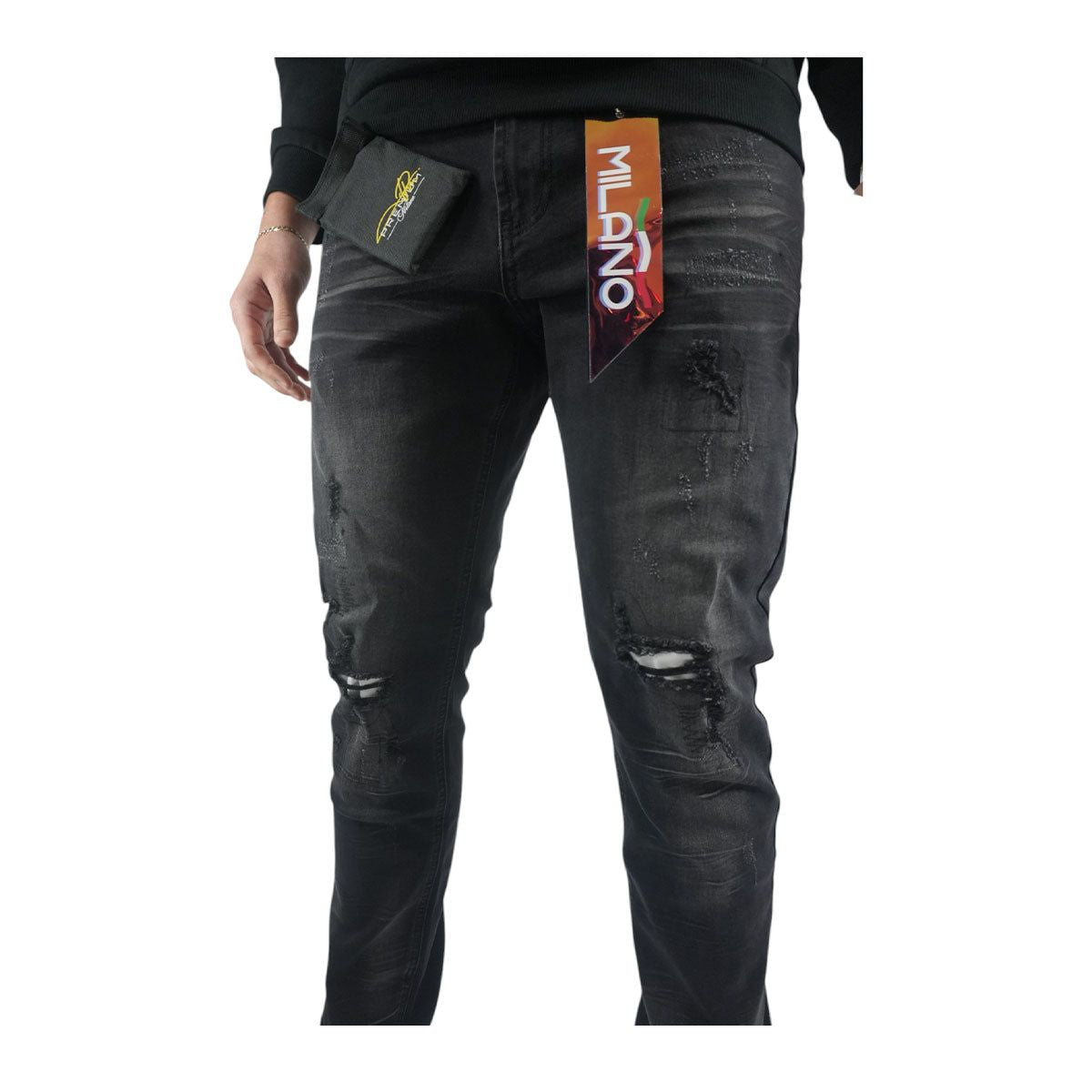 Premium Milano Black White Jeans