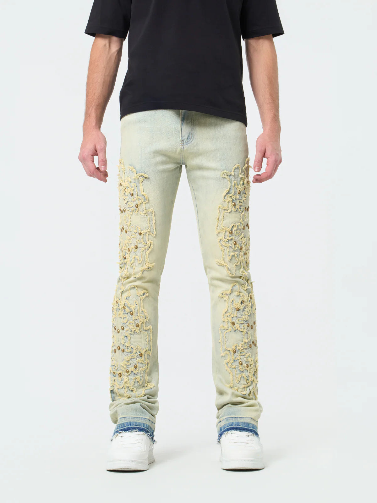 Waimea Applique Cross Stacked Jeans