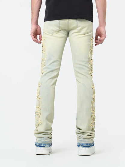 Waimea Applique Cross Stacked Jeans