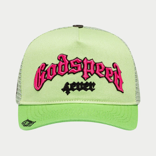 Godspeed Forever Trucker Lime/Pink Hat