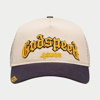 Godspeed Forever Trucker Bone/Yellow/Navy Hat