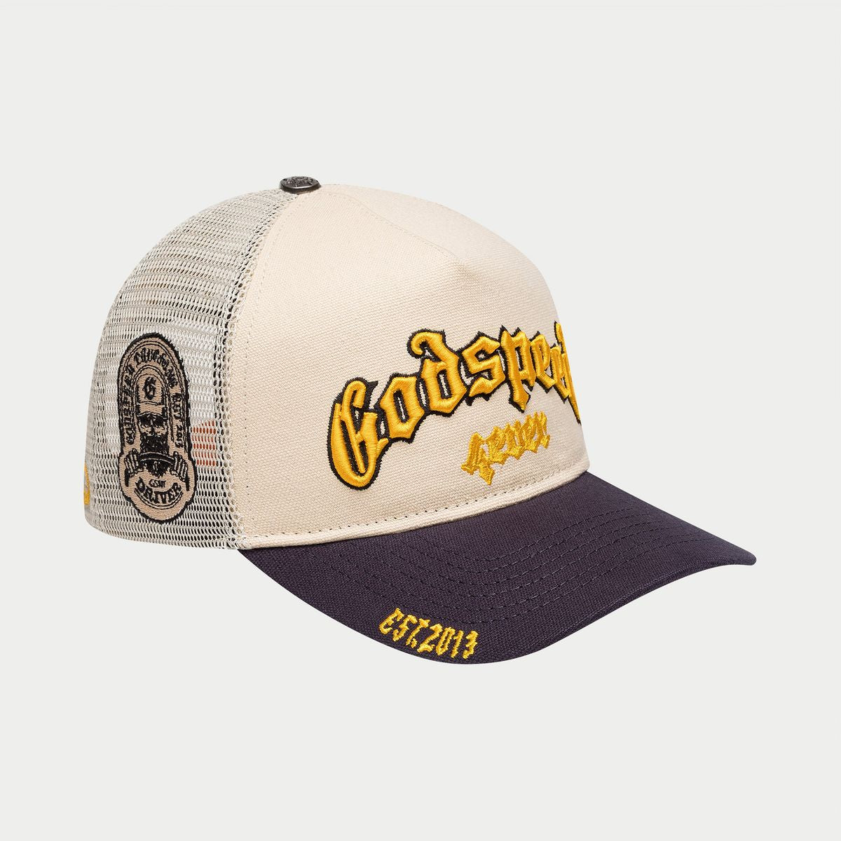Godspeed Forever Trucker Bone/Yellow/Navy Hat