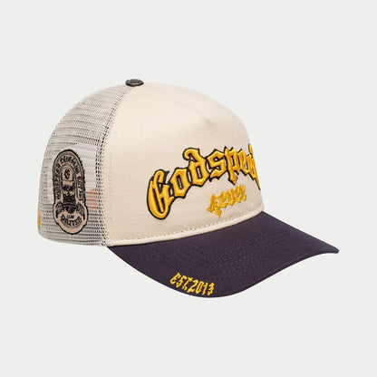 Godspeed Forever Trucker Bone/Yellow/Navy Hat