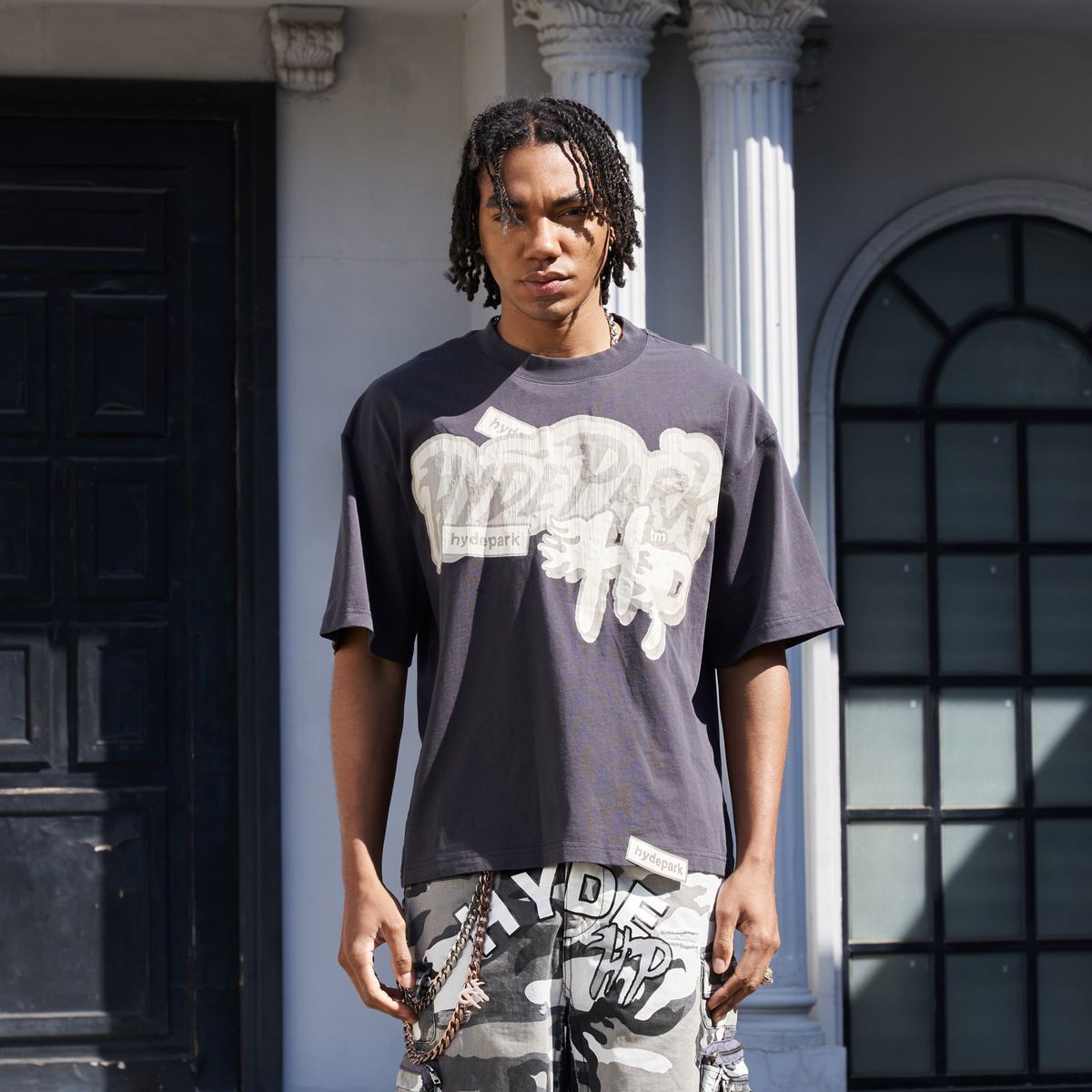 Hyde Park Black Monochrome Tee