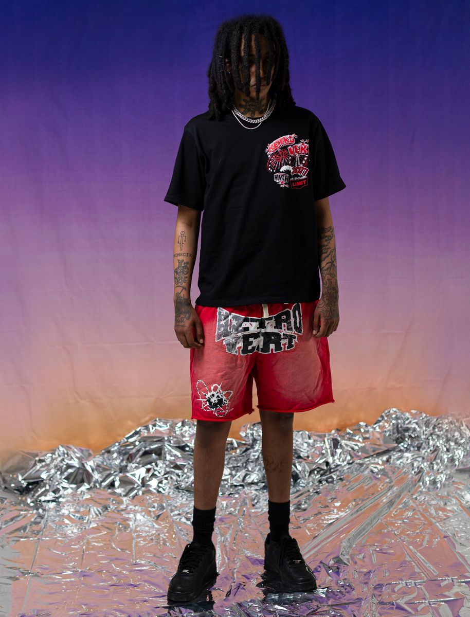 Retrovert Red Destruction Shorts