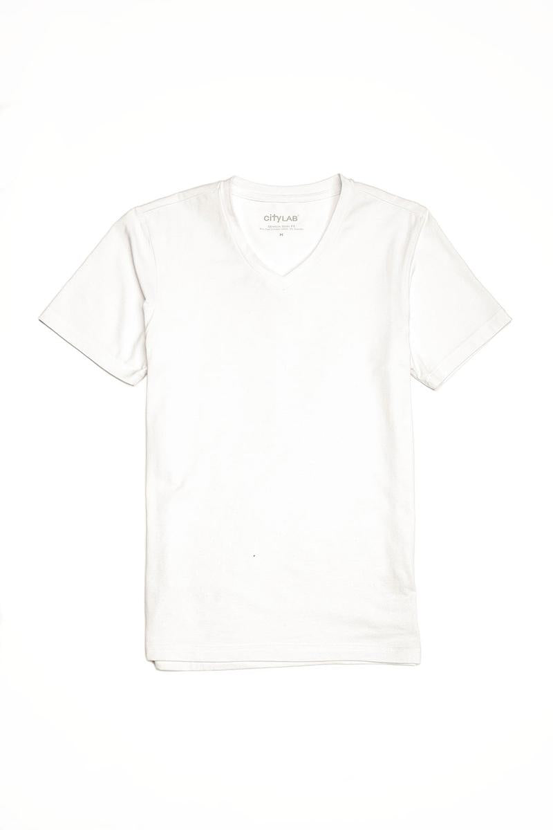 CityLab White V-Neck T-Shirt
