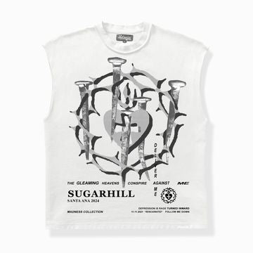 Sugar Hill REINCARNATED" CUTOFF TEE (WHITE)