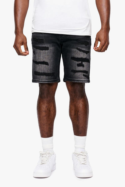 Anom Black Jean Shorts