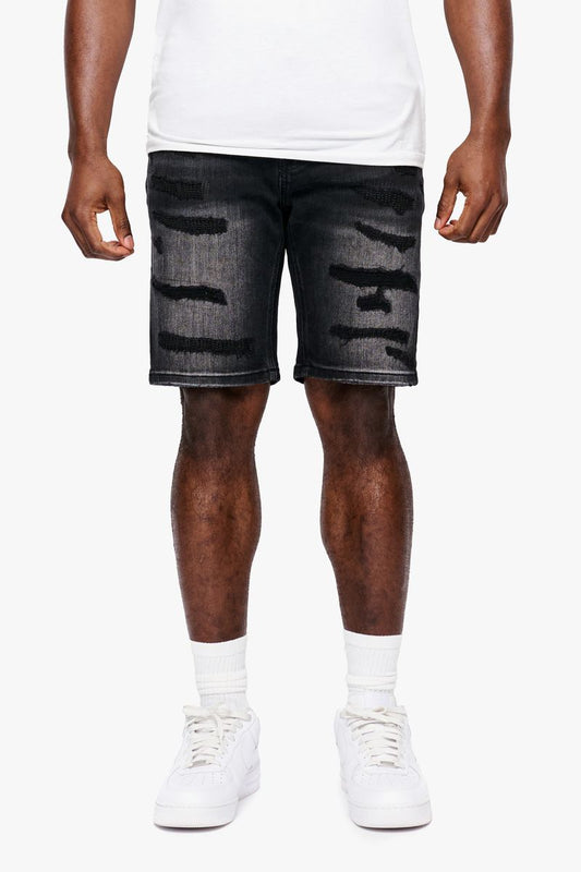Anom Black Jean Shorts