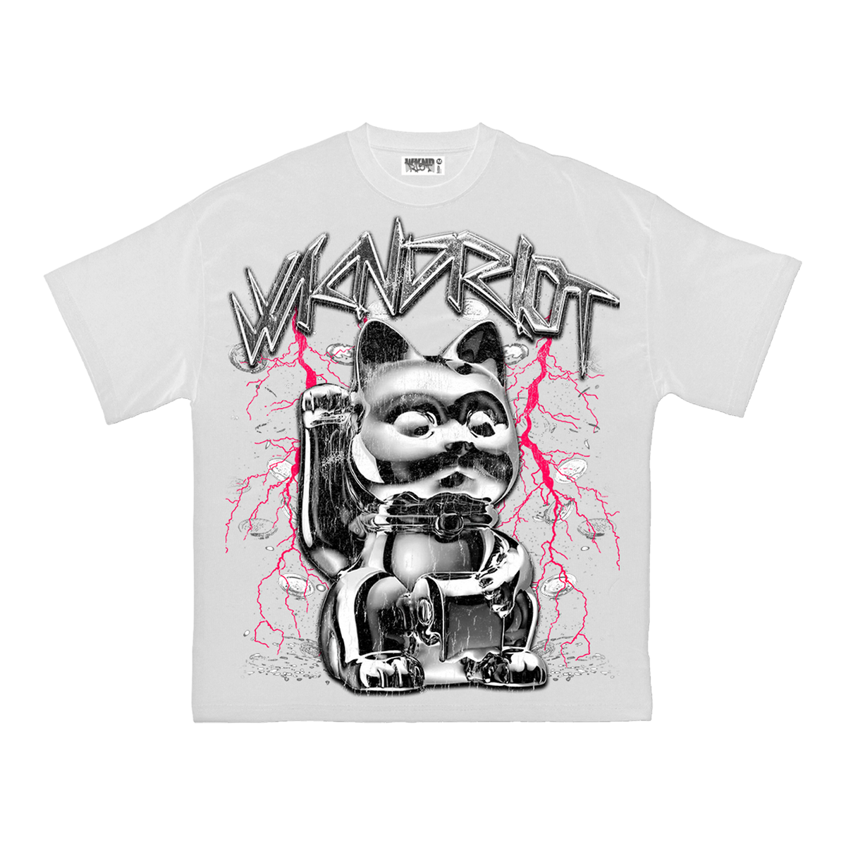 Wknd Riot Maneki Neko Shirt White