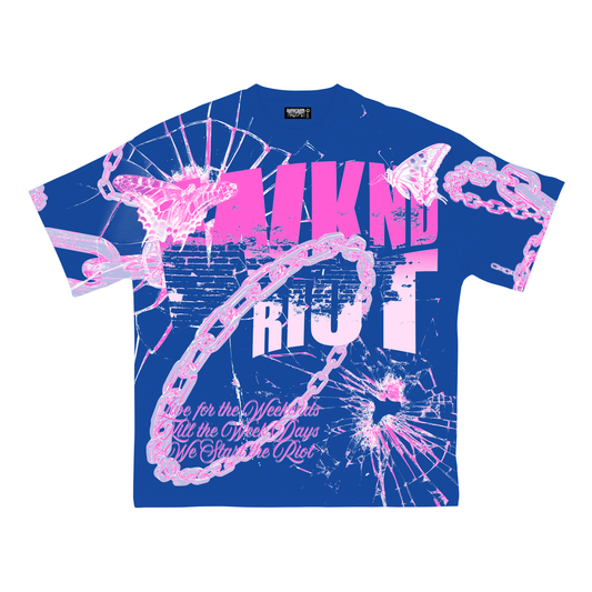 Wknd Riot Shattered Glass Blue Shirt