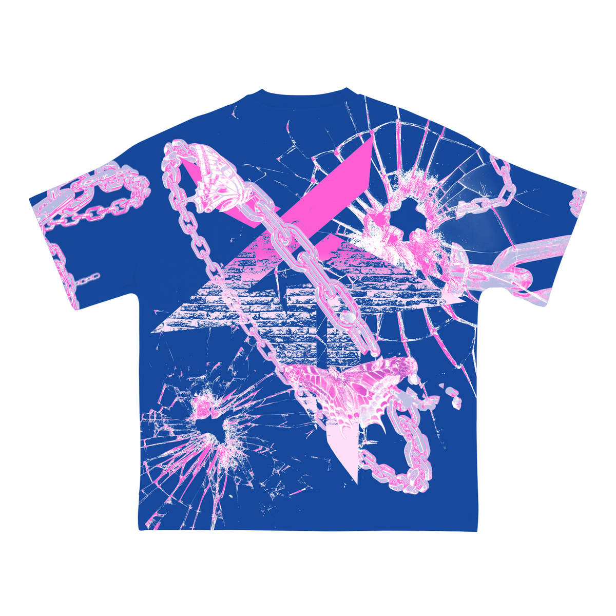 Wknd Riot Shattered Glass Blue Shirt