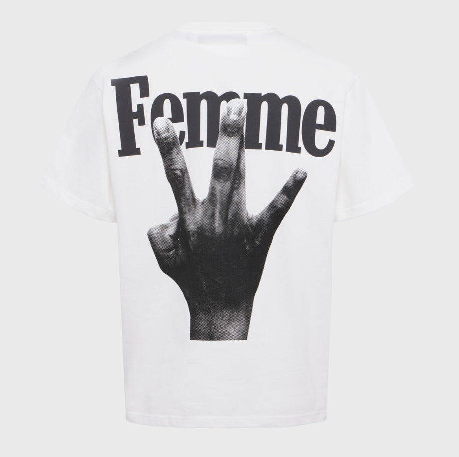 Homme Feeme LA Twisted Fingers White Tee