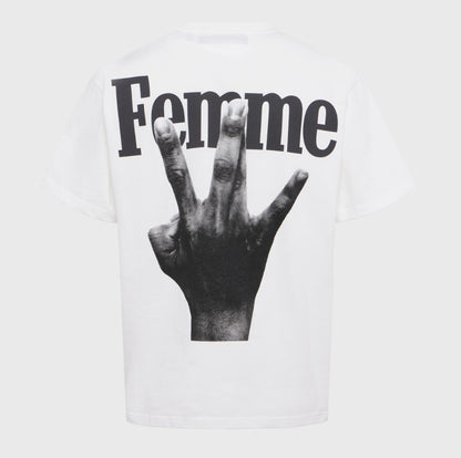 Homme Feeme LA Twisted Fingers White Tee
