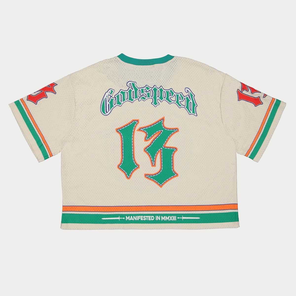 Godspeed First Down Jersey (Bone/Teal/Orange)