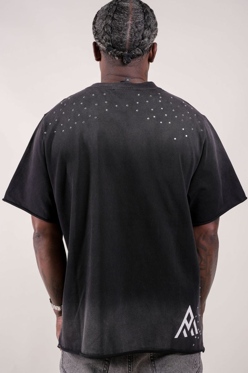 Fallen Angels tee with Rhinestones (Black)