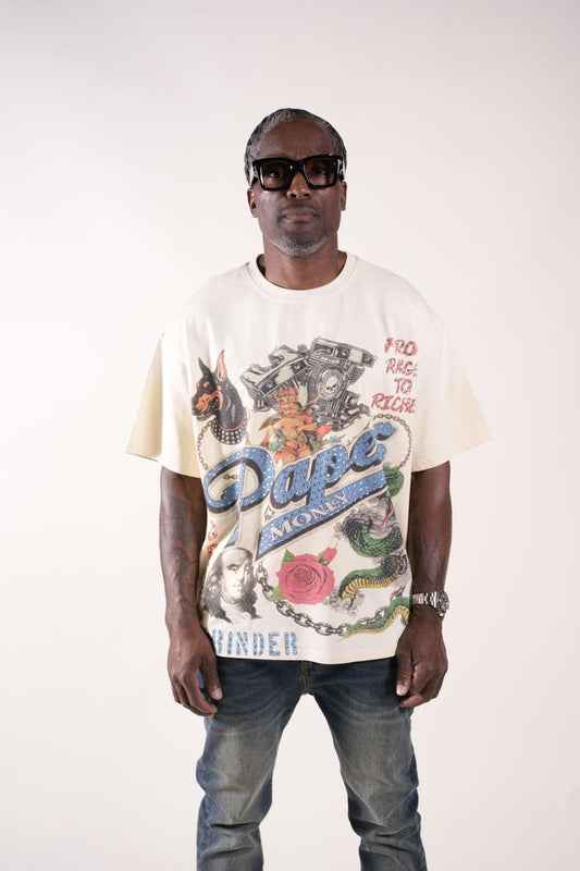FOR THE DOGS Rhinestone tee