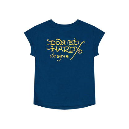 Ed hardy LKS SKULL RHINESTONE CAP SLEEVE TEE