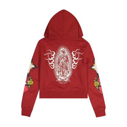 Ed hardy SACRED HEART ZIP FRONT HOODIE