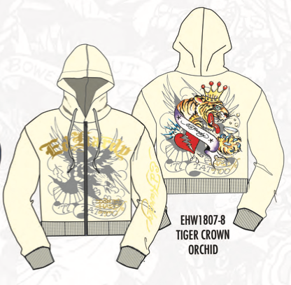 Ed hardy SACRED HEART ZIP FRONT HOODIE