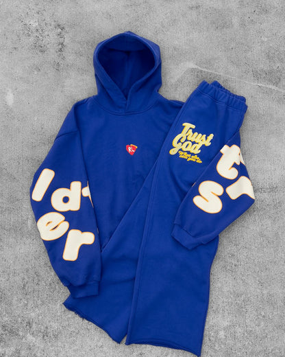 Red Letters Trust God Scattered Hoodie
