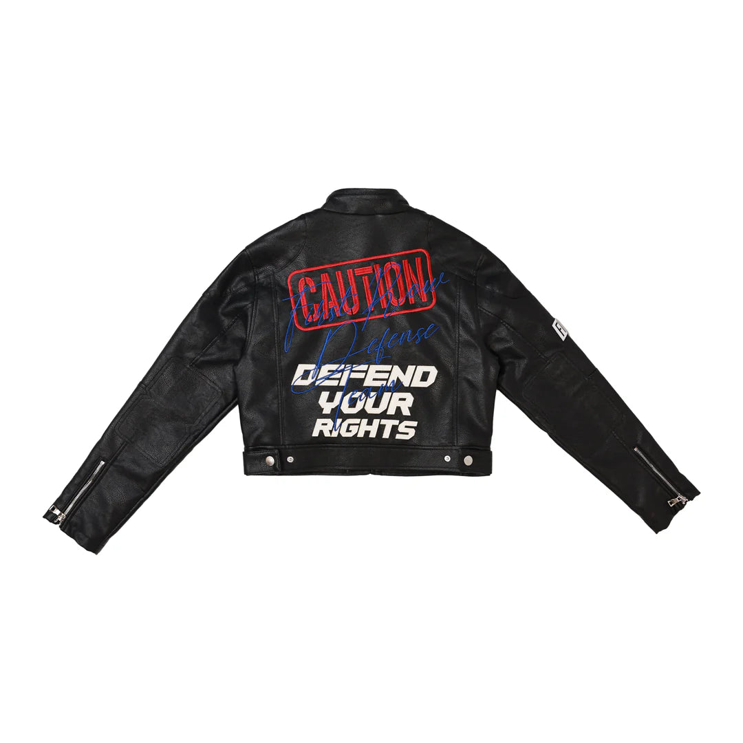 First Row Black Leather Jacket
