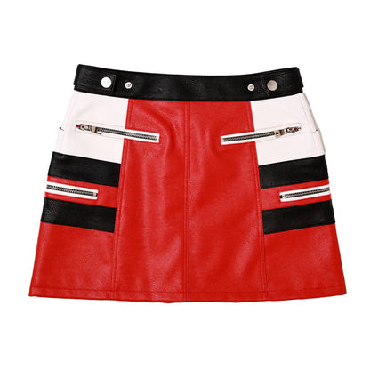 First Row Red Skirt