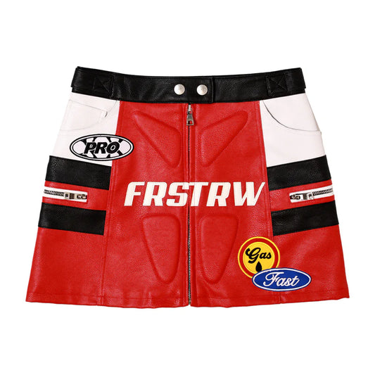 First Row Red Skirt