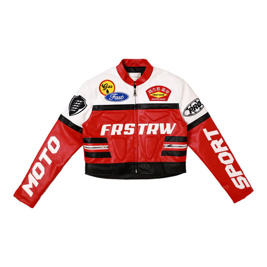 First Row Red Leather Jacket