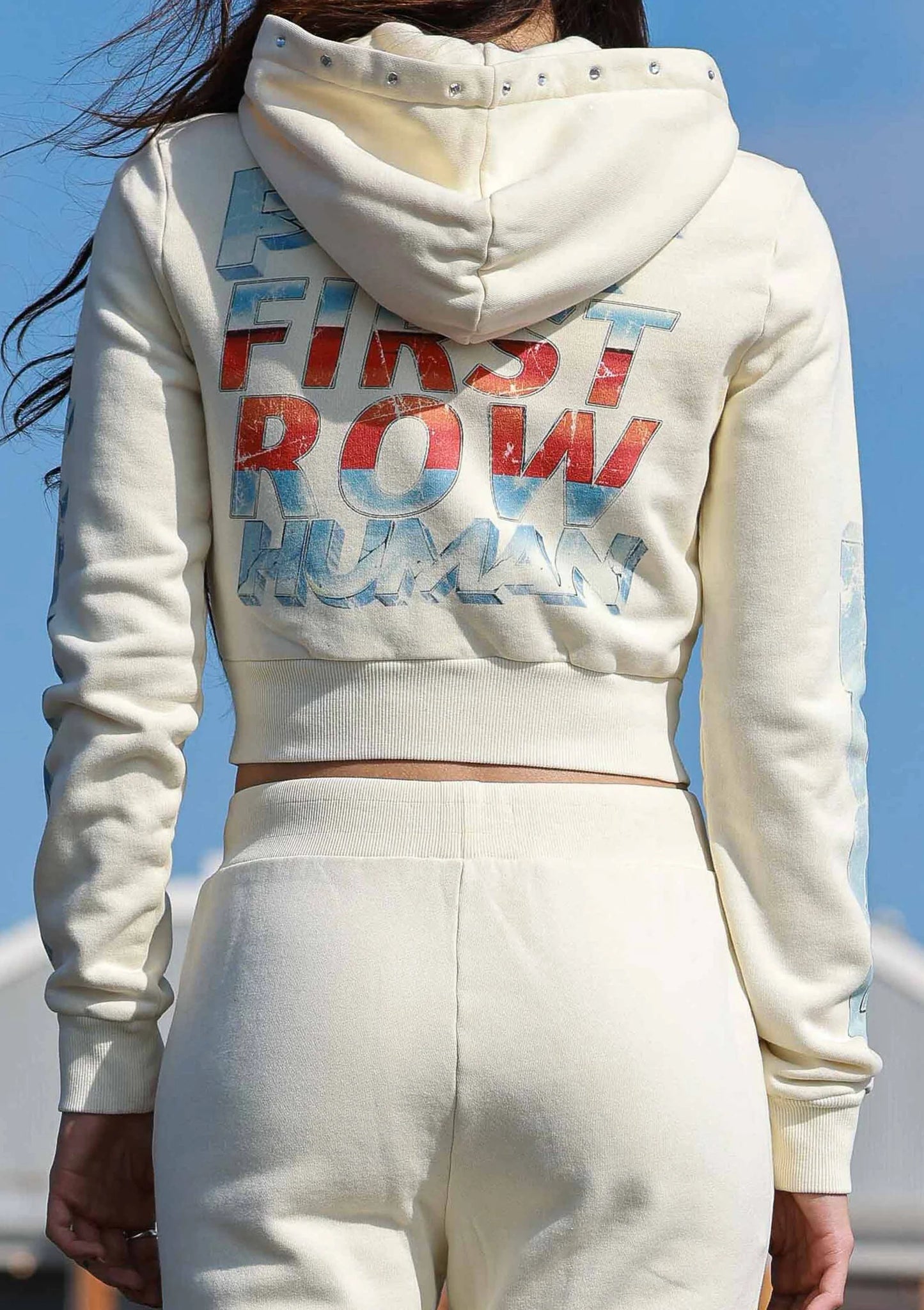 First Row Cream Hoodie