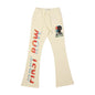 First Row Cream Flare Pants