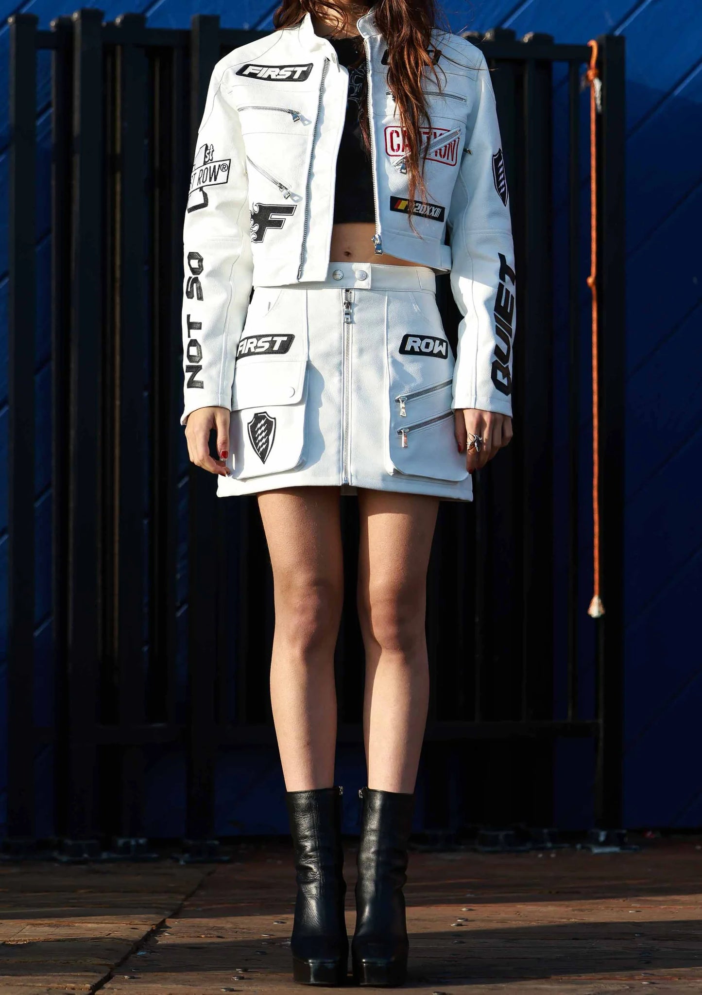 First Row White Skirt