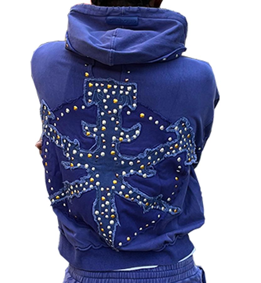 Hudson STUDDED FLEECE OVERSIZED HOODY