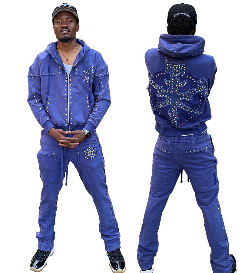 Hudson STUDDED FLEECE FLARE JOGGER