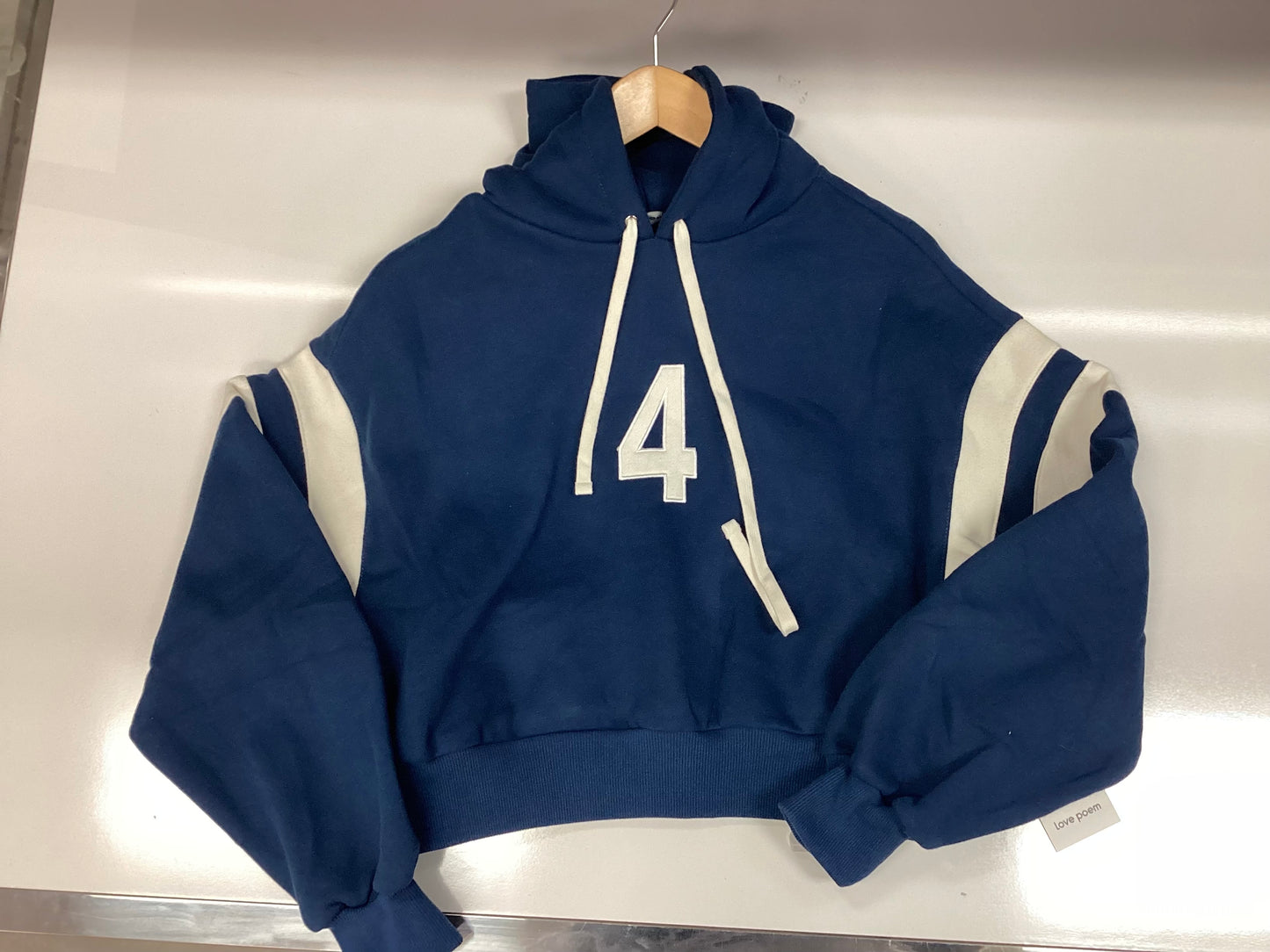 Love Poem blue crop sweater