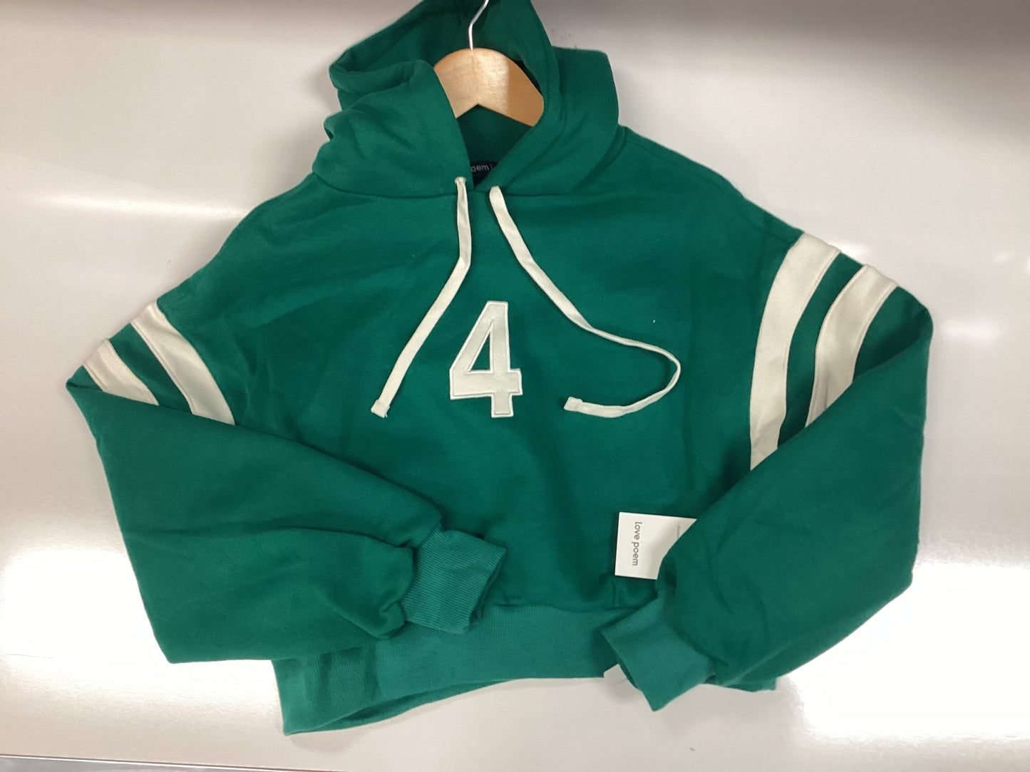 Love Poem green crop sweater
