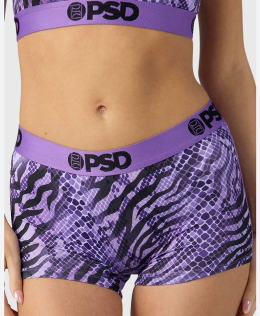 Psd Women’s Purple Boa Tiger Shorts
