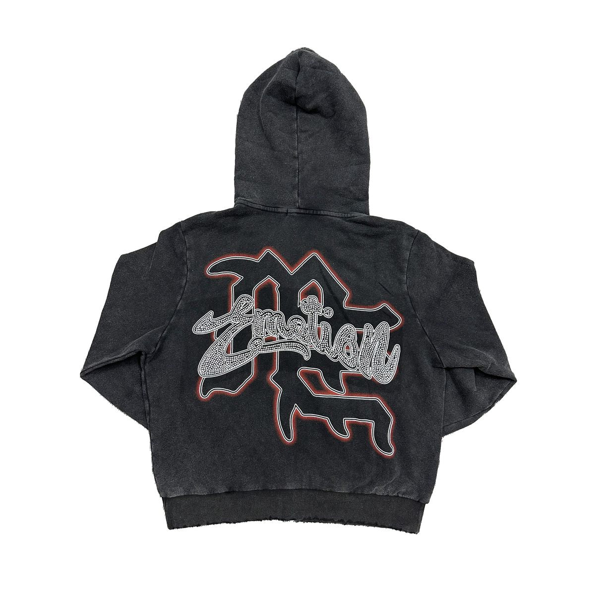Mixed Emotion Black Rhinestone Hoodie