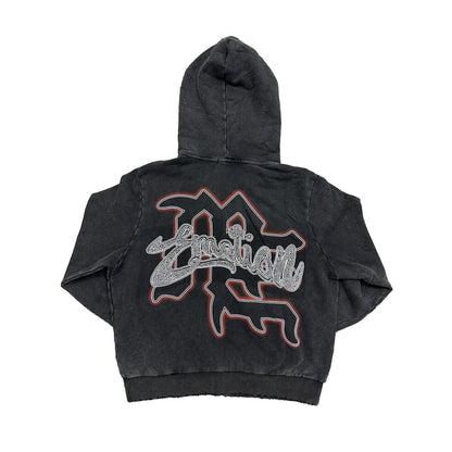 Mixed Emotion Black Rhinestone Hoodie