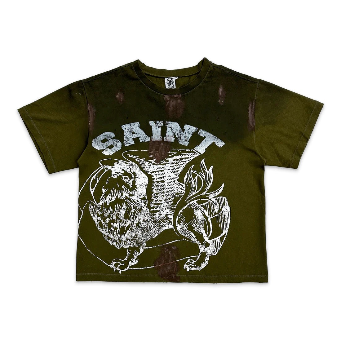 Saint Vanity Dirty Griffin Green T Shirt