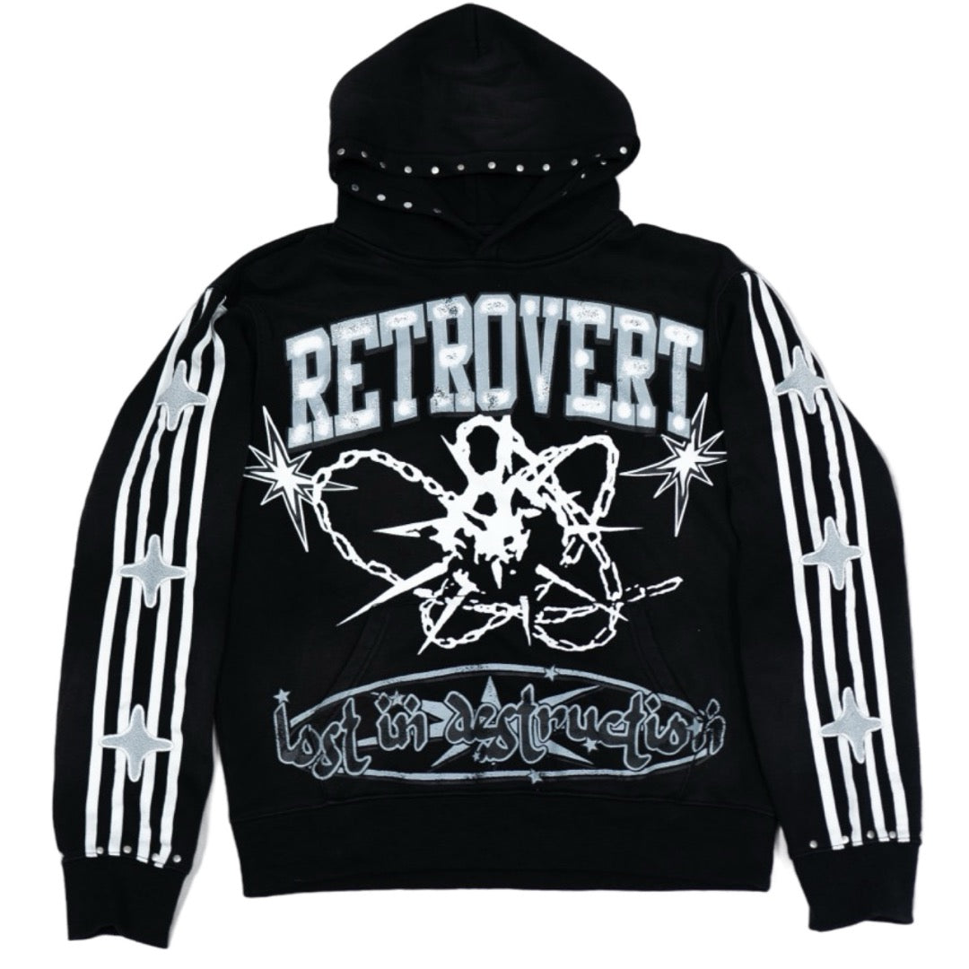 Retrovert Black Hoodie