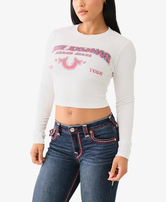 WESTERN LOGO RIB BABY TEE