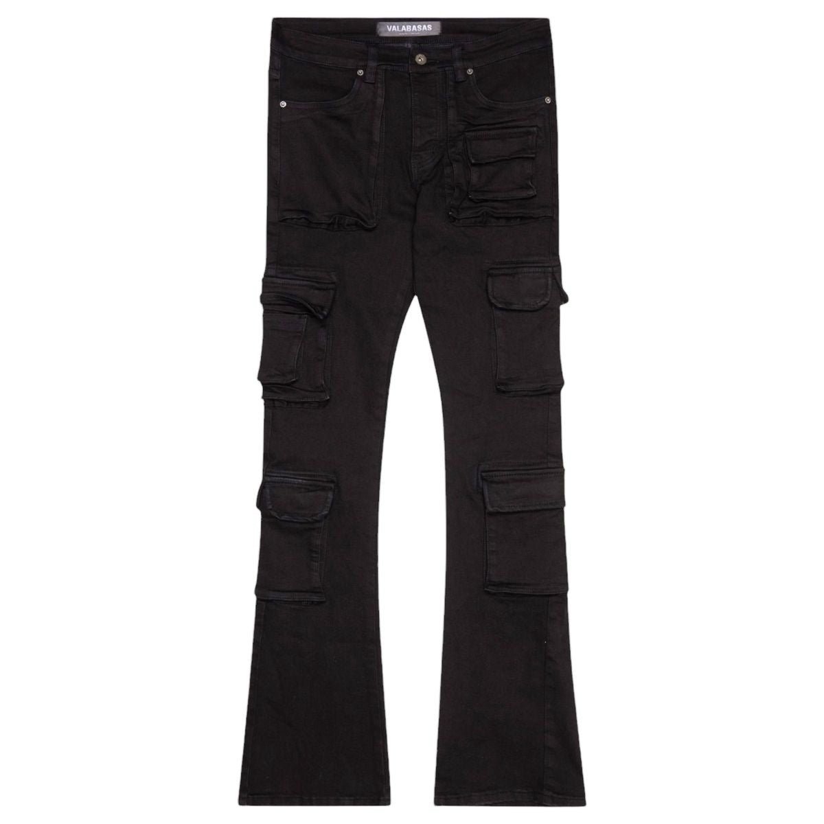 "EXPANSE" BLACK STACKED DENIM