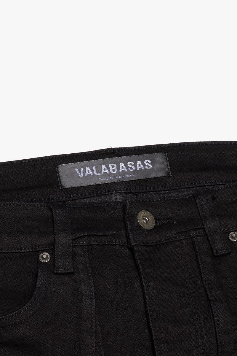 "EXPANSE" BLACK STACKED DENIM