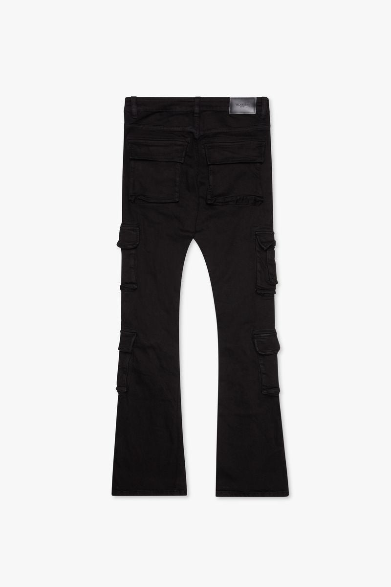 "EXPANSE" BLACK STACKED DENIM